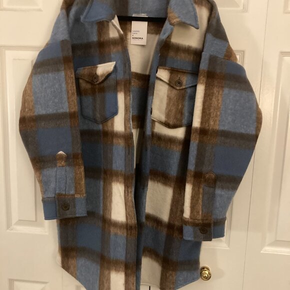 NWT Lauren Lane x Sonoma Plaid Shacket - Picture 7 of 8